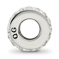 Sterling Silver Reflections Double Row White Preciosa Crystal Bead view 2