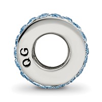 Sterling Silver Reflections Sky Blue Double Row Preciosa Crystal Bead view 2