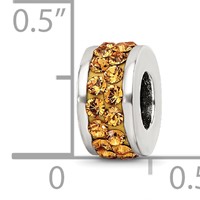 Sterling Silver Reflections Orange Double Row Preciosa Crystal Bead view 3