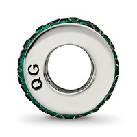 Sterling Silver Reflections Green Double Row Preciosa Crystal Bead view 2