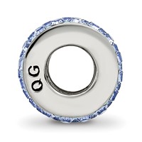 Sterling Silver Reflections Light Blue Double Row Preciosa Crystal Bead view 2