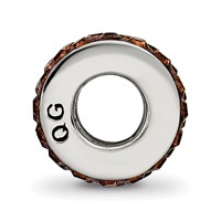 Sterling Silver Reflections Brown Double Row Preciosa Crystal Bead view 2