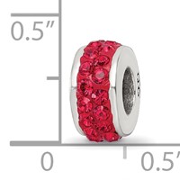 Sterling Silver Reflections Red Double Row Preciosa Crystal Bead view 3