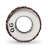 Sterling Silver Reflections Crimson Double Row Preciosa Crystal Bead view 2
