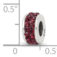 Sterling Silver Reflections Crimson Double Row Preciosa Crystal Bead view 3