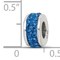 Sterling Silver Reflections Blue Double Row Preciosa Crystal Bead view 4