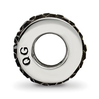 Sterling Silver Reflections Black Double Row Preciosa Crystal Bead view 2