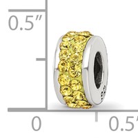Sterling Silver Reflections Yellow Double Row Preciosa Crystal Bead view 3