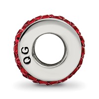 Sterling Silver Reflections Scarlet Double Row Preciosa Crystal Bead view 2