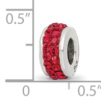 Sterling Silver Reflections Scarlet Double Row Preciosa Crystal Bead view 3
