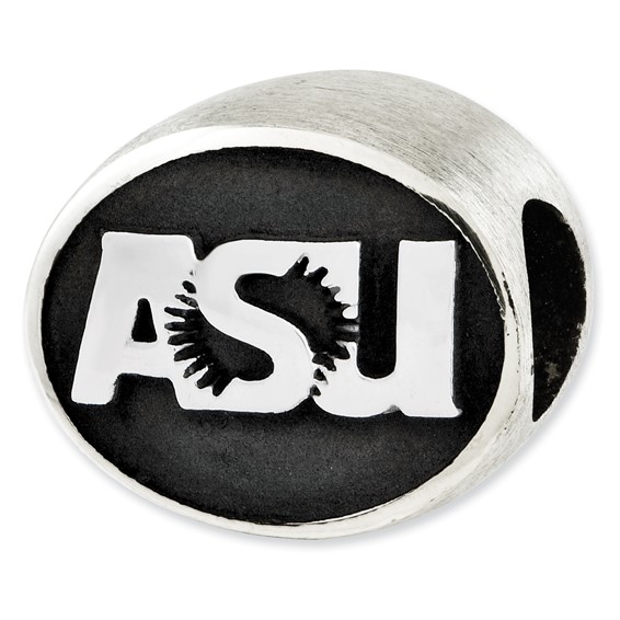 Sterling Silver Antiqued Arizona State University Collegiate Bead