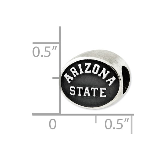 Sterling Silver Antiqued Arizona State University Collegiate Bead