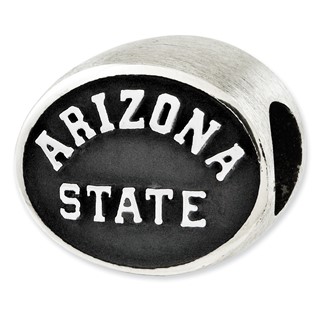 Sterling Silver Antiqued Arizona State University Collegiate Bead