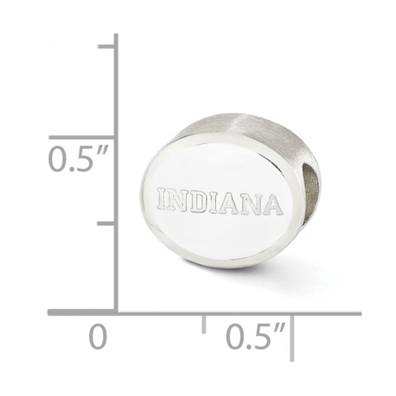 Sterling Silver Enameled Indiana University Collegiate Bead