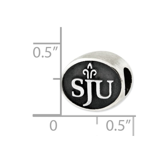 Sterling Silver Antiqued St. Josephs University Collegiate Bead