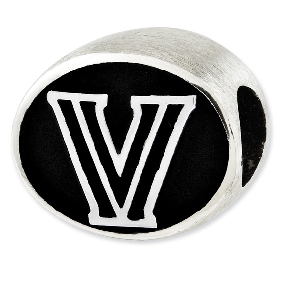 Sterling Silver Antiqued Villanova University Collegiate Bead