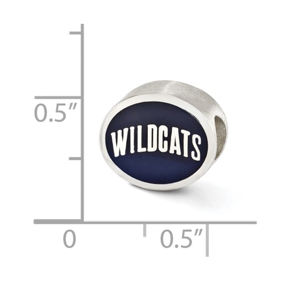 Sterling Silver Enameled Villanova University Collegiate Bead