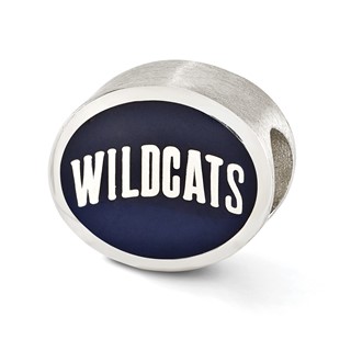 Sterling Silver Enameled Villanova University Collegiate Bead