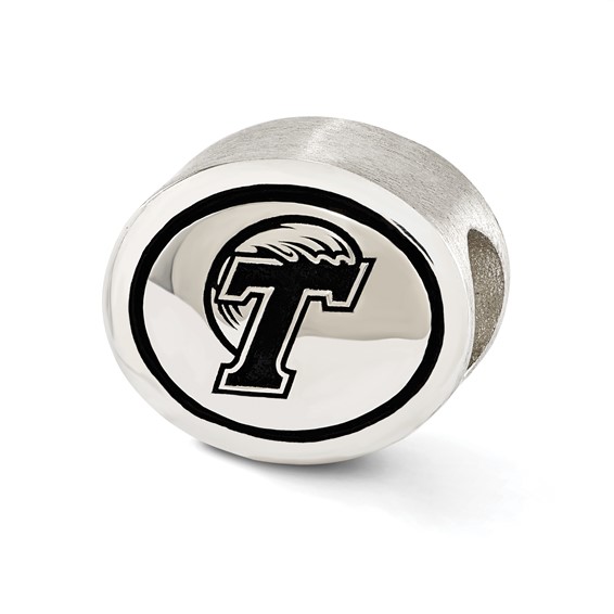 Sterling Silver Antiqued Tulane University Collegiate Bead
