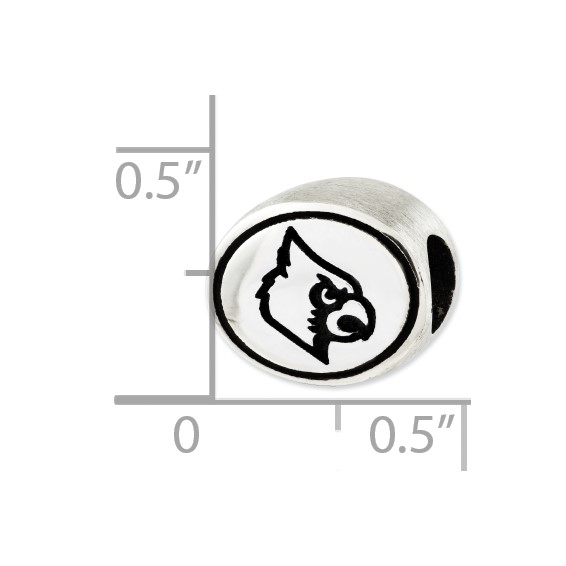 Sterling Silver Antiqued University of Louisville Collegiate Bead