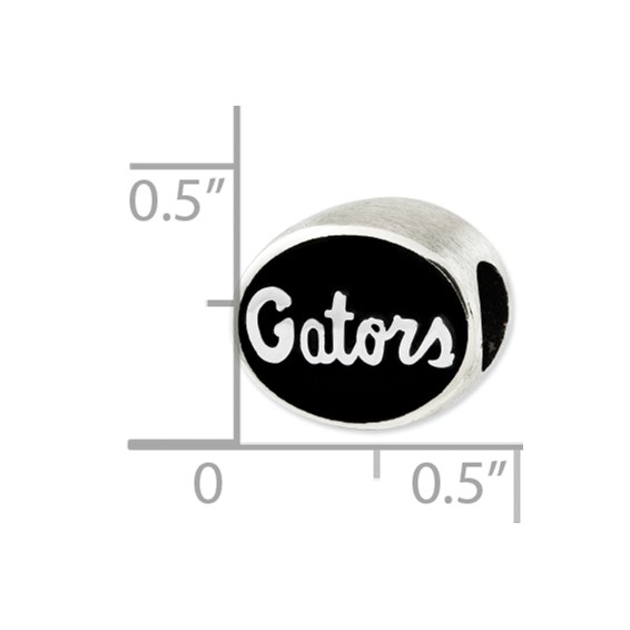 Sterling Silver Antiqued University of Florida Collegiate Bead