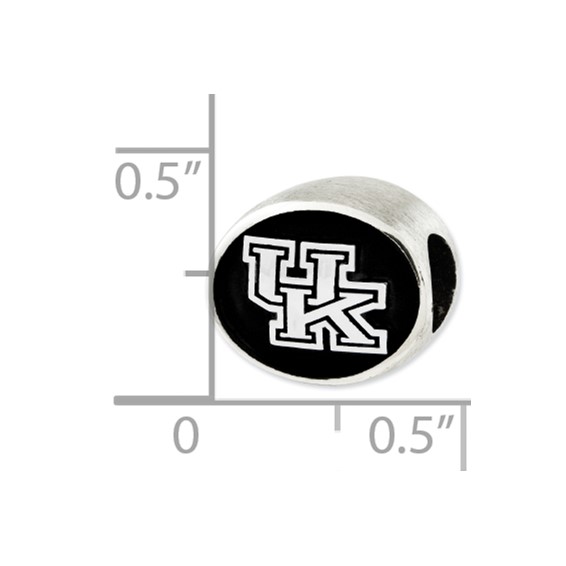 Sterling Silver Antiqued University of Kentucky Collegiate Bead