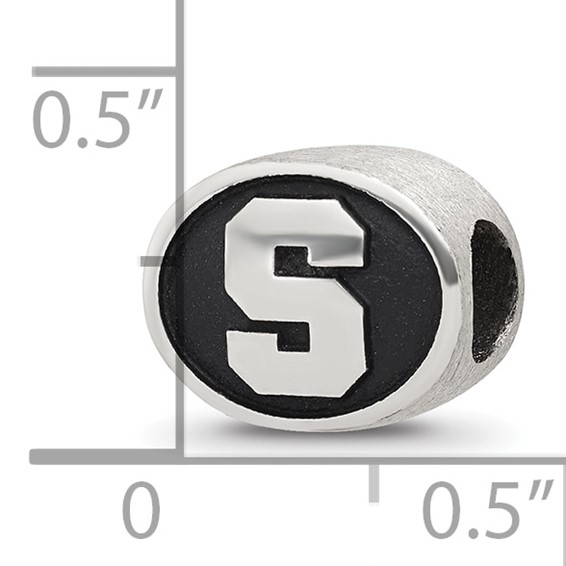 Sterling Silver Antiqued Syracuse University Collegiate Bead