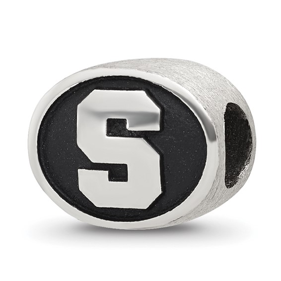 Sterling Silver Antiqued Syracuse University Collegiate Bead