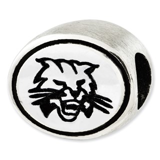 Sterling Silver Antiqued Ohio University Collegiate Bead
