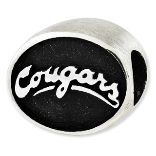 Sterling Silver Antiqued Washington State University Collegiate Bead