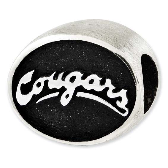 Sterling Silver Antiqued Washington State University Collegiate Bead