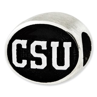 Sterling Silver Antiqued Colorado State University Collegiate Bead