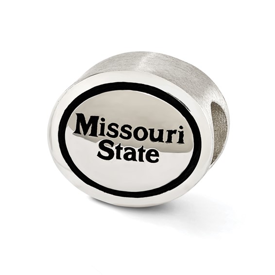 Sterling Silver Antiqued Missouri State University Collegiate Bead