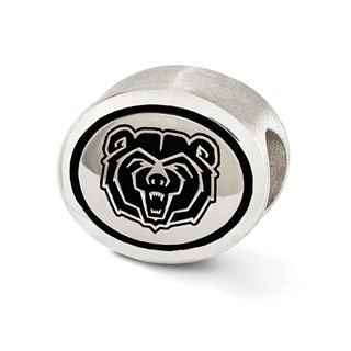 Sterling Silver Antiqued Missouri State University Collegiate Bead