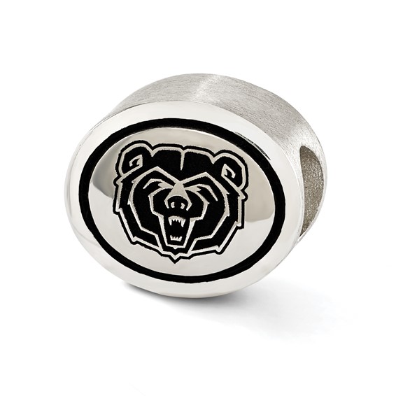 Sterling Silver Antiqued Missouri State University Collegiate Bead