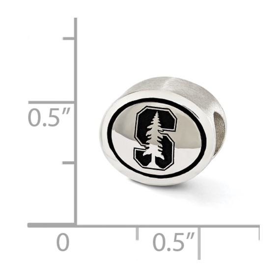 Sterling Silver Antiqued Stanford University Collegiate Bead
