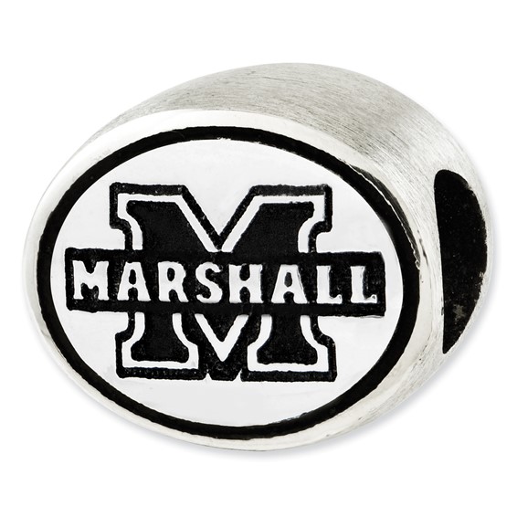 Sterling Silver Antiqued Marshall University Collegiate Bead