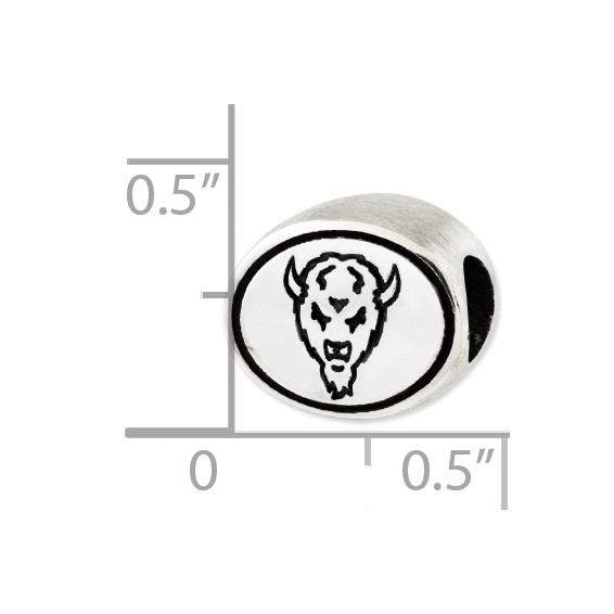 Sterling Silver Antiqued Marshall University Collegiate Bead