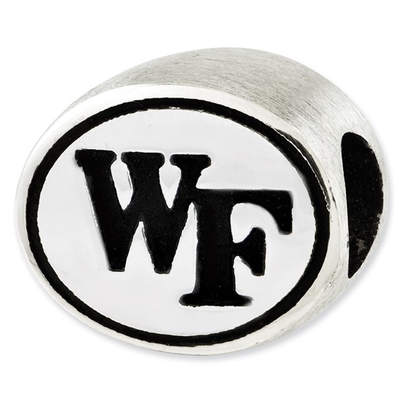 Sterling Silver Antiqued Wake Forest University Collegiate Bead