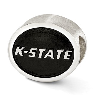 Sterling Silver Antiqued Kansas State University Collegiate Bead