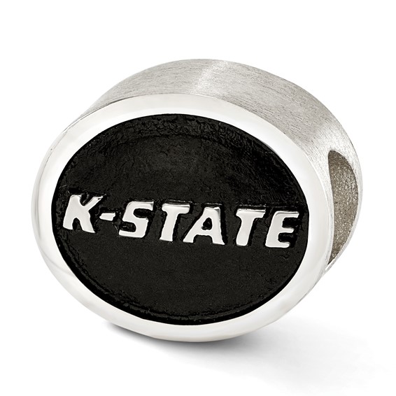 Sterling Silver Antiqued Kansas State University Collegiate Bead