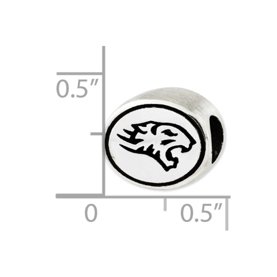 Sterling Silver Antiqued Towson University Collegiate Bead