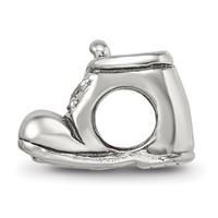 Sterling Silver Reflections Baby Shoe Bead view 2