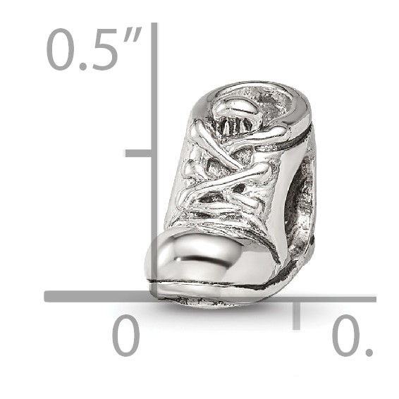 Sterling Silver Reflections Baby Shoe Bead