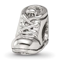 Sterling Silver Reflections Baby Shoe Bead view 1