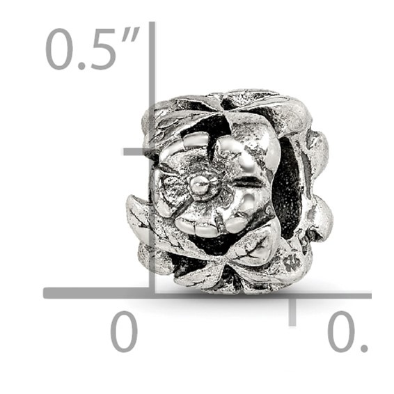 Sterling Silver Reflections Floral Bead