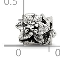 Sterling Silver Reflections Plumeria Floral Bead view 4