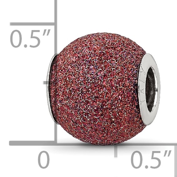 Sterling Silver Reflections Purple Laser Cut Bead