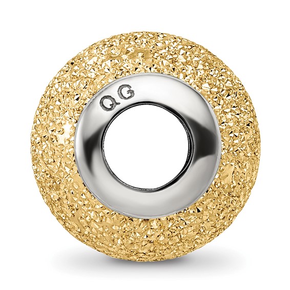 Sterling Silver Reflections Gold-plated Laser Cut Bead