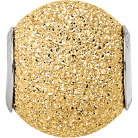 Sterling Silver Reflections Gold-plated Laser Cut Bead view 3